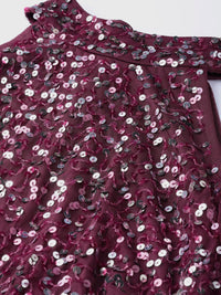 STREET 9 Women Cold-Shoulder Embellished Detail Maxi Dress