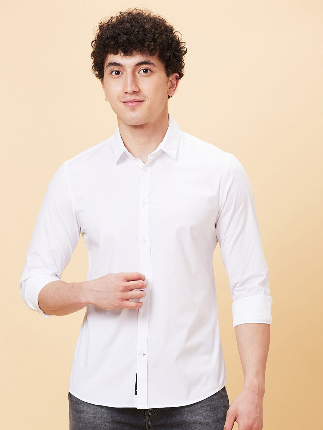 Being Human Spread Collar Slim Fit Casual Shirt