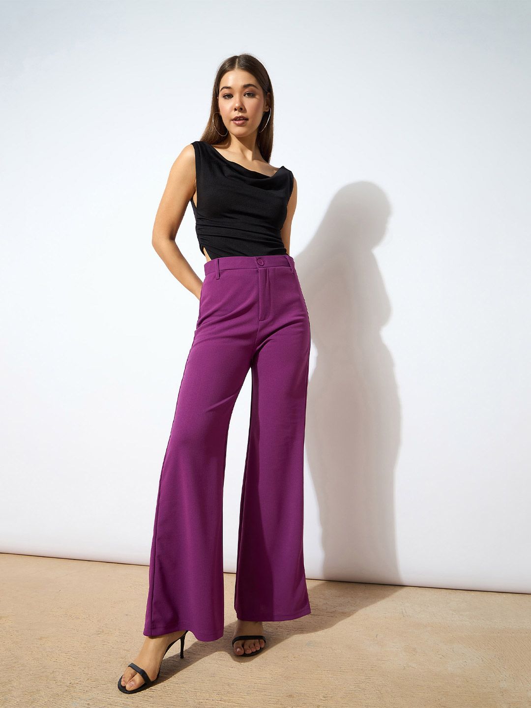 SASSAFRAS worklyf Women High-Rise Bootcut Trousers