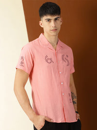 Thomas Scott Liberal Fit Abstract Printed Pure Cotton Casual Shirt