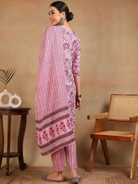 KALINI Floral Printed Gotta Patti Kurta & Trousers With Dupatta