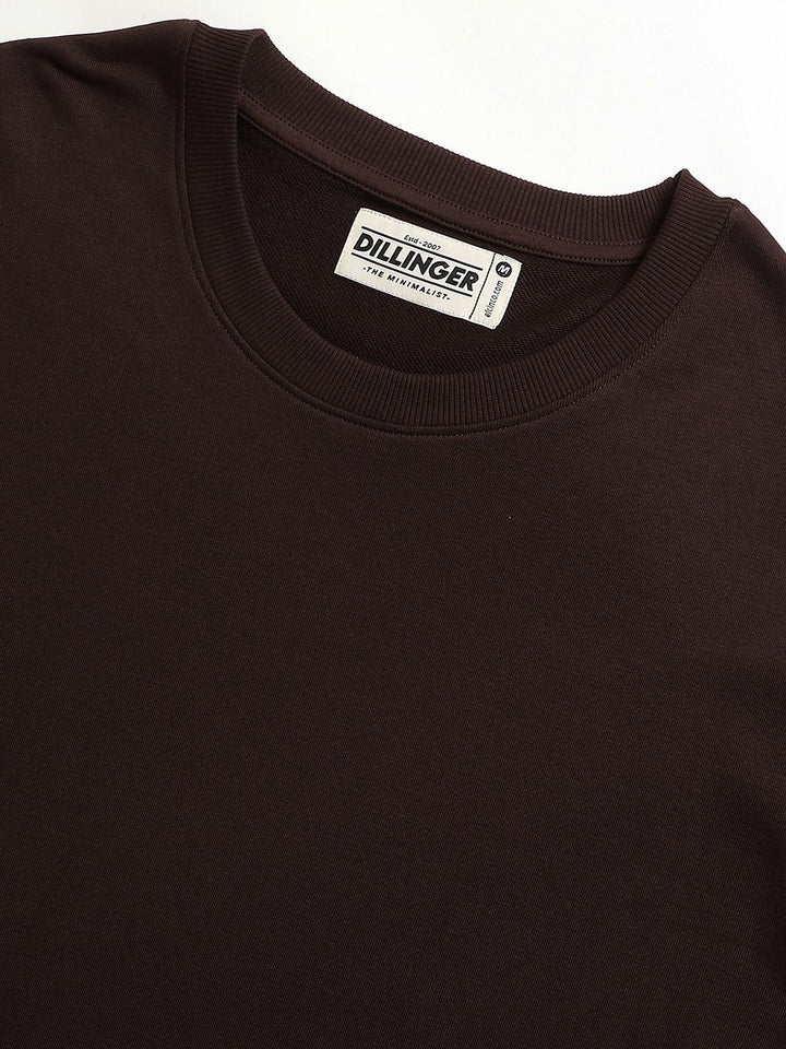 DILLINGER Men Oversized Ultra Soft Drapey Cotton Long Sleeve Crew Neck T-Shirt