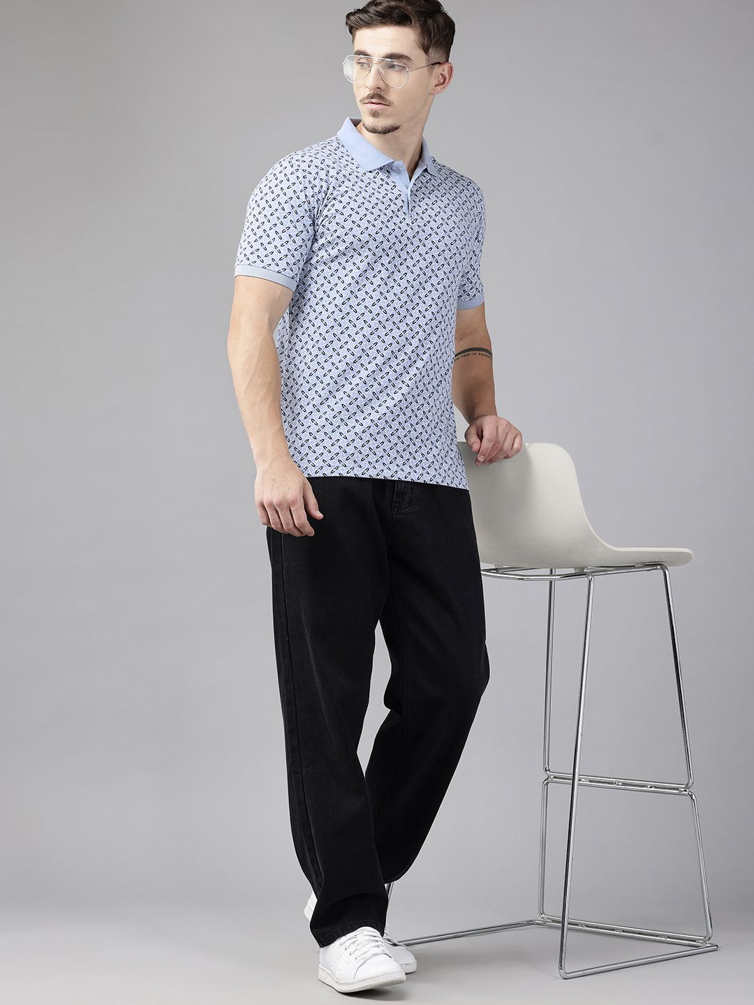 Park Avenue Printed Polo Collar T-shirt