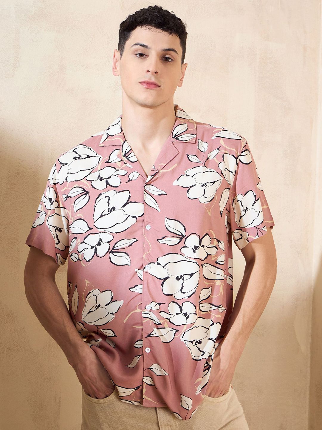 DENNISON Smart Block Printed Oversized Casual Shirt
