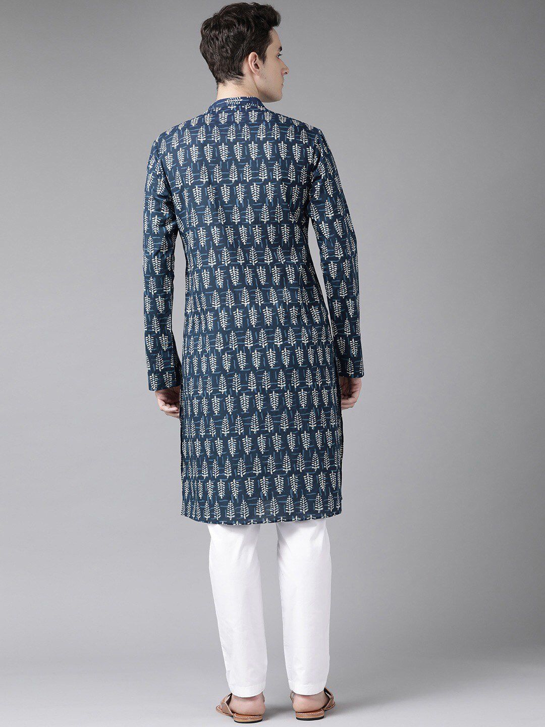 See Designs Men Blue Ethnic Motifs Printed Kurta