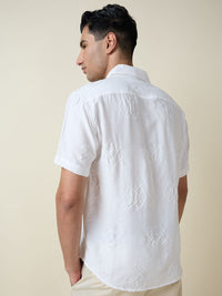 Thomas Scott Men Embroidered Regular Fit Casual Shirt