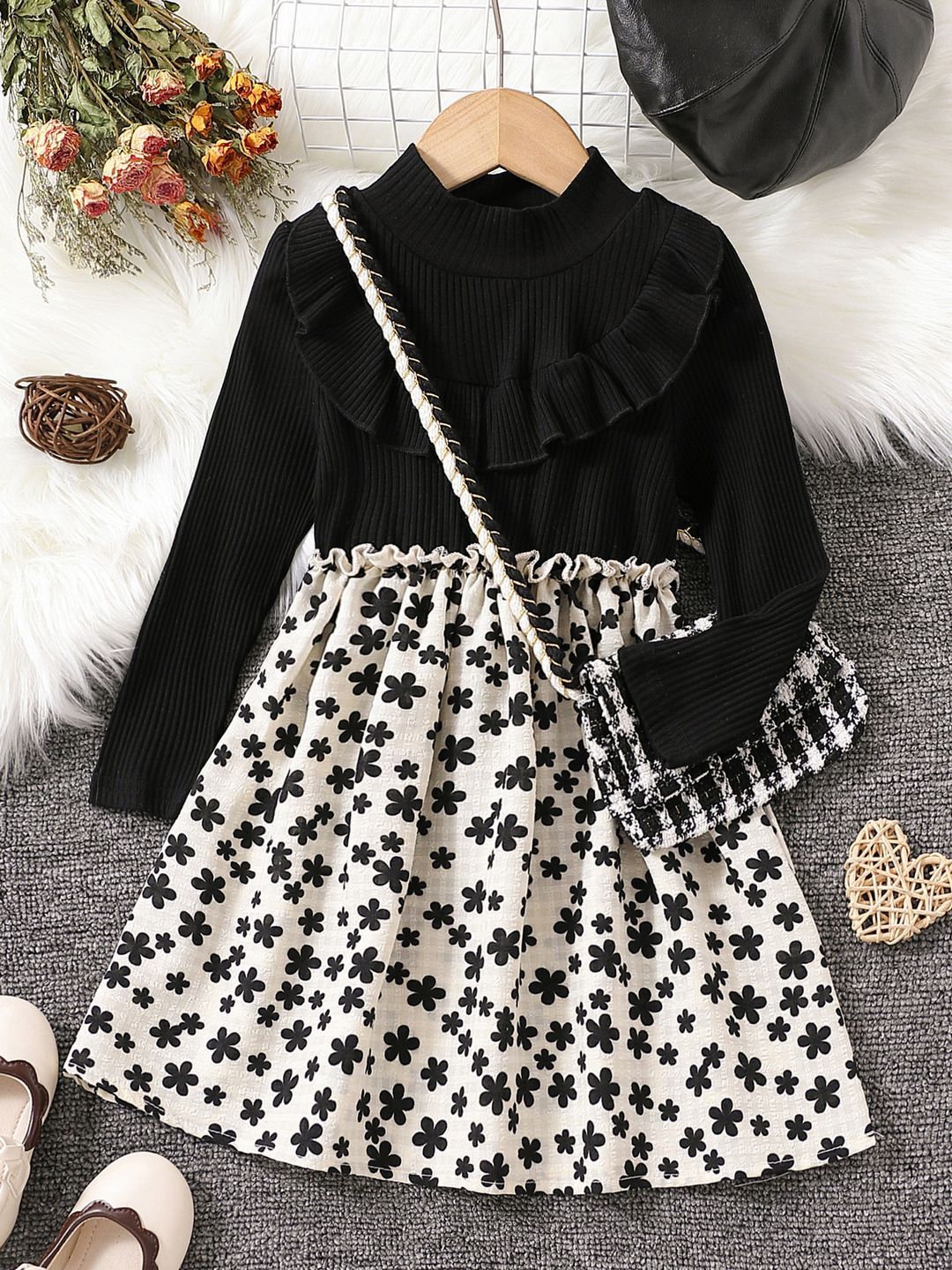 YK Floral Print Fit & Flare Maxi Dress