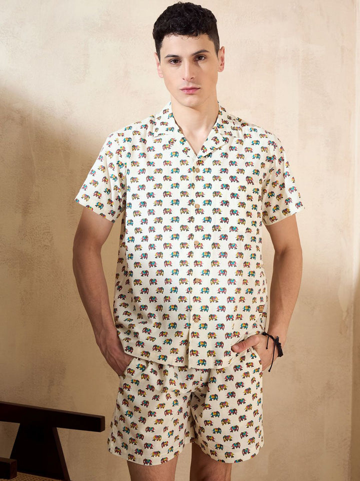 DENNISON Traditional Block Printed Oversized Co Ord Set