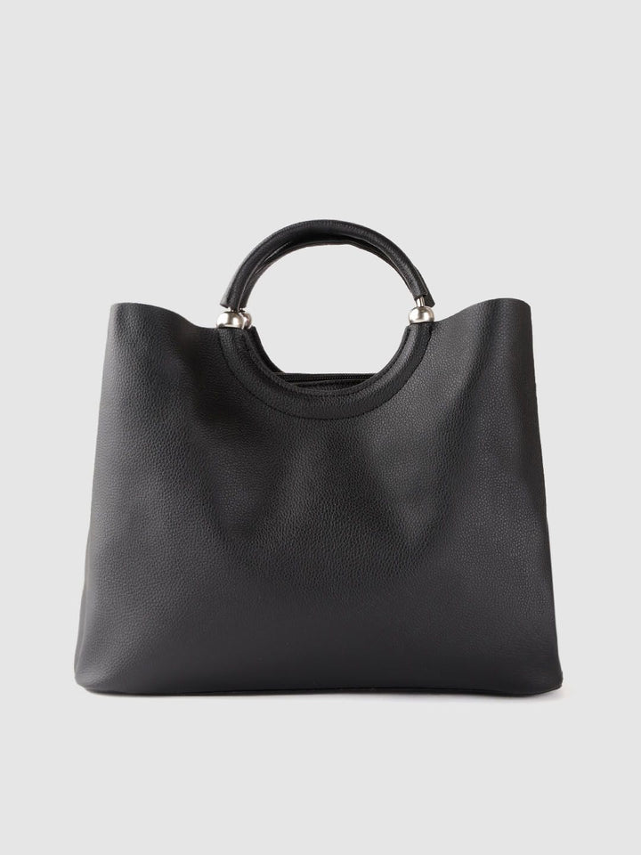 Lino Perros Black Solid Handheld Bag