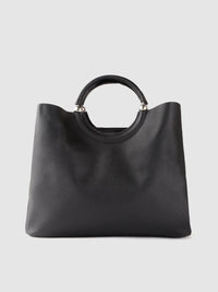 Lino Perros Black Solid Handheld Bag