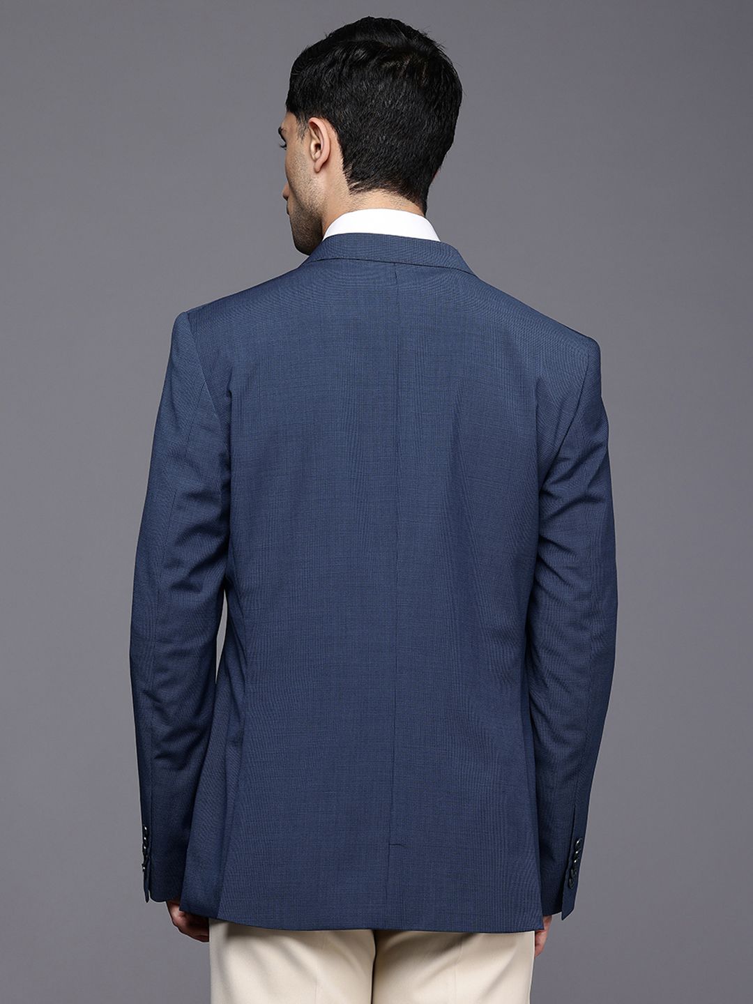 Raymond Micro Checked Contemporary Fit Formal Blazer