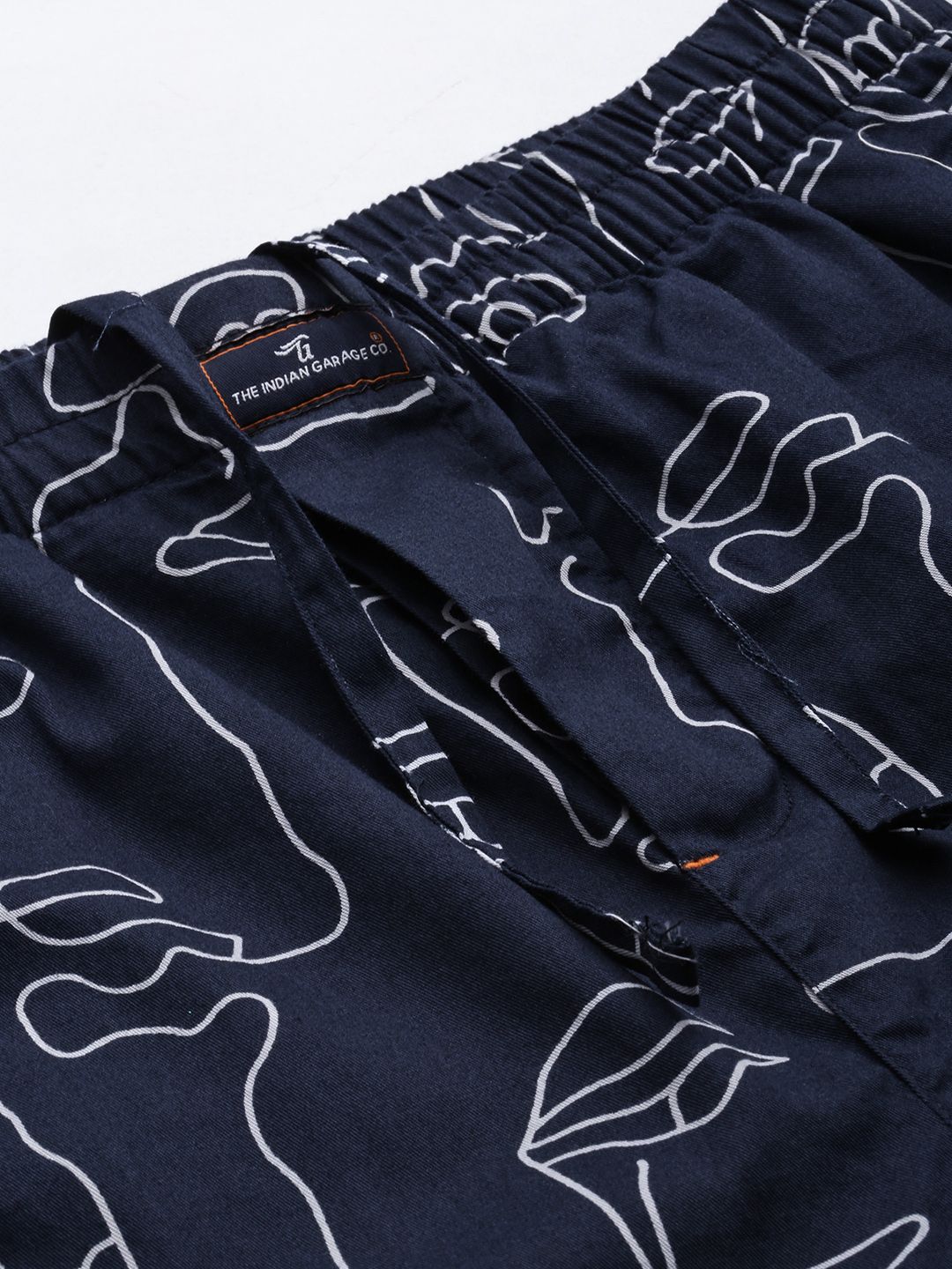 The Indian Garage Co Men Navy Blue Printed Pure Cotton Boxers 1120-BXR10-09