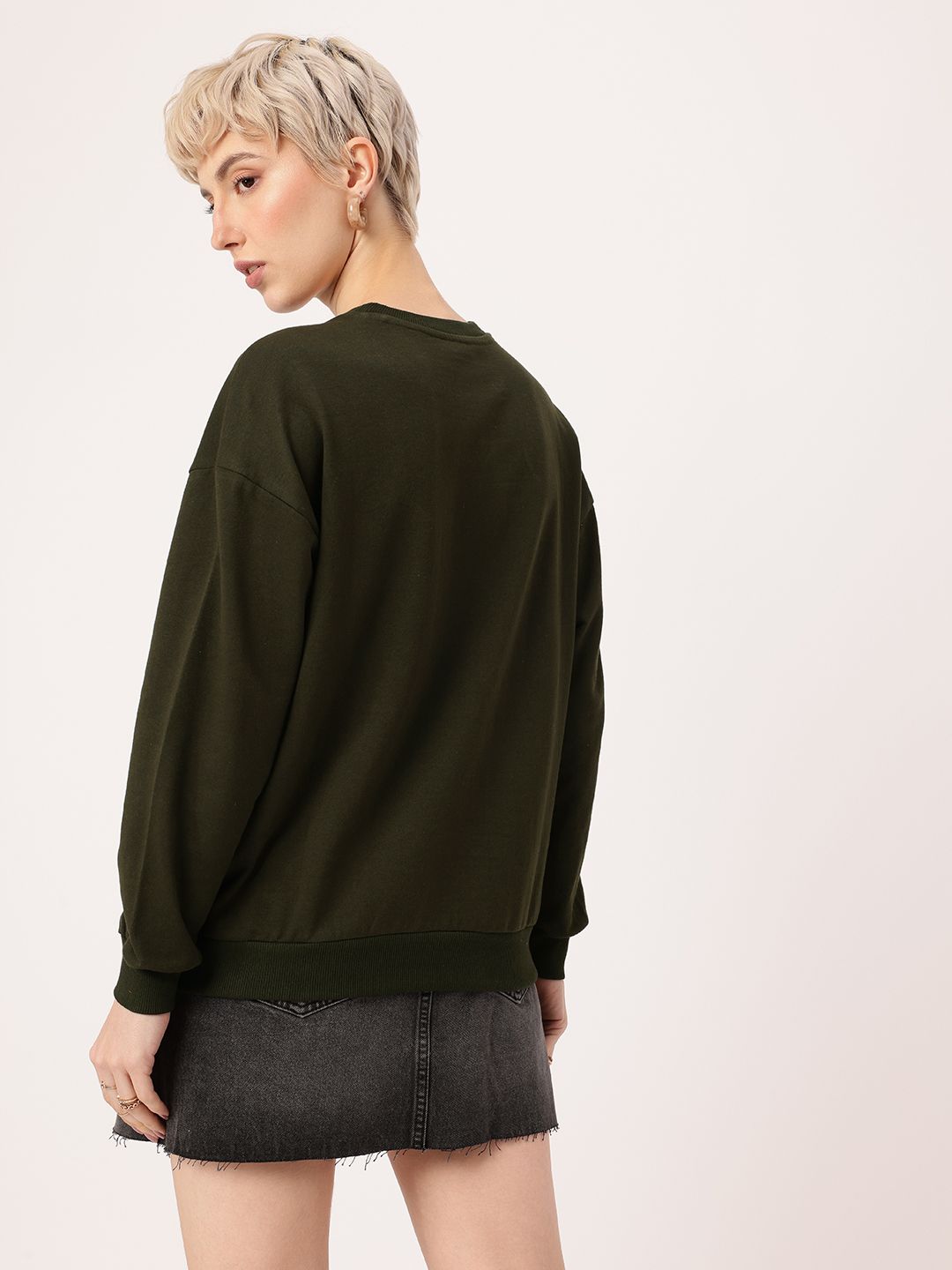 DressBerry Typography Printed Relaxed Fit Sweatshirt