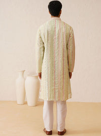 SOJANYA LUXE Embroidered Regular Sequinned Kurta with Pyjamas
