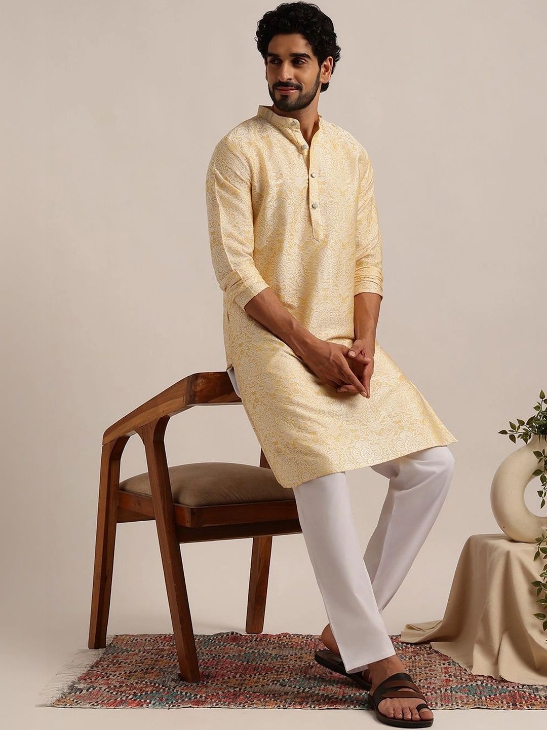 Anouk Men Self Design Kurta