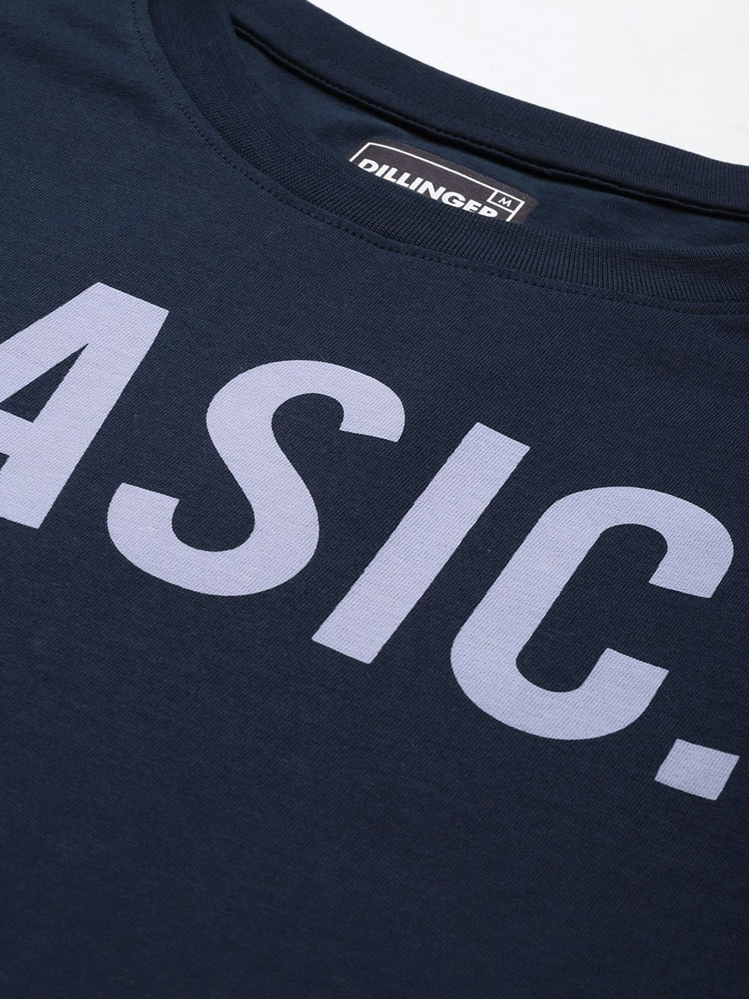 DILLINGER Men Navy Blue Typography Printed Oversized T-shirt