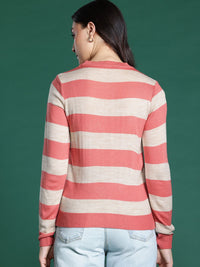 DressBerry Pure Acrylic Striped Pullover