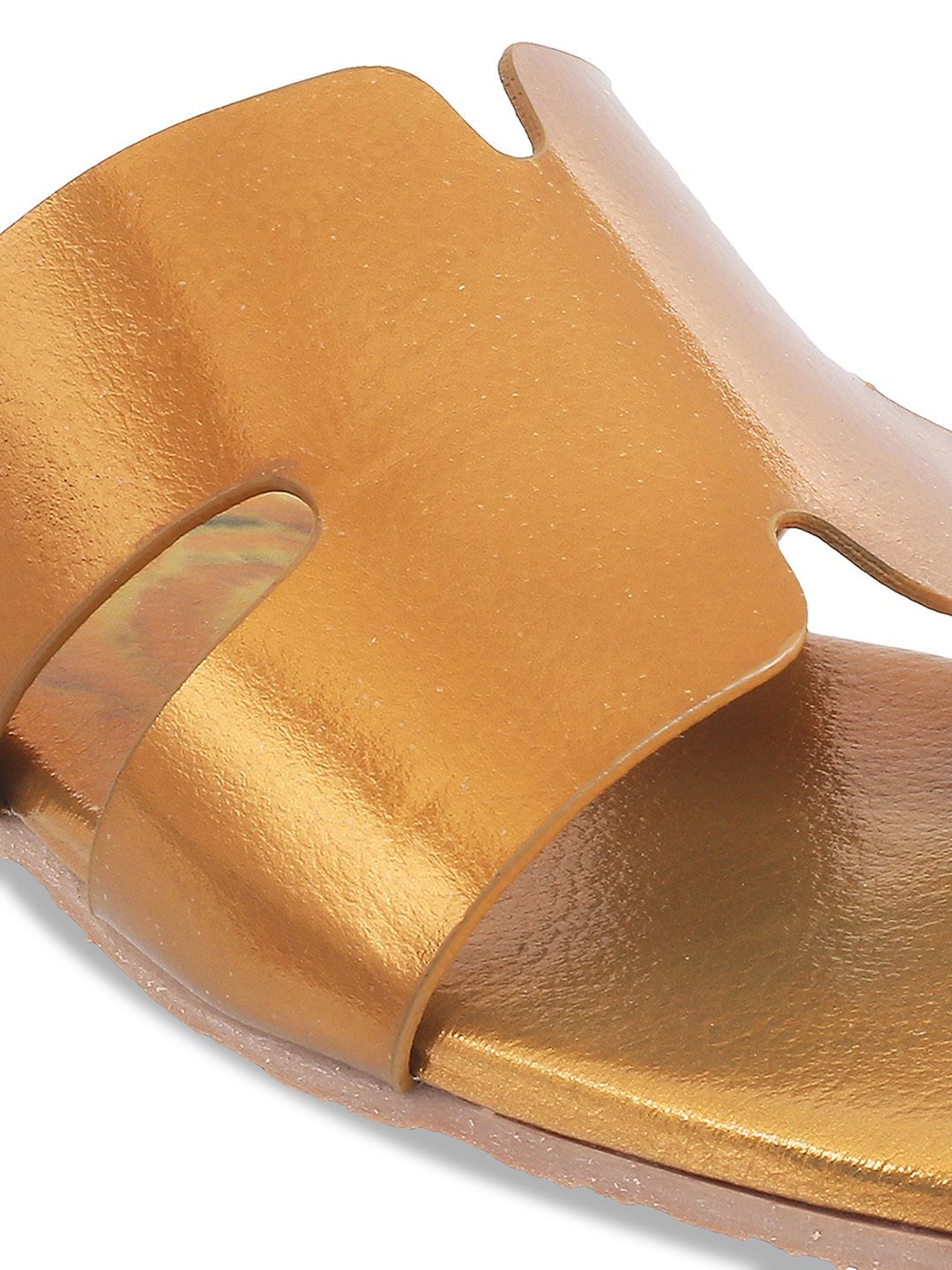 Metro Textured Open Toe Flats