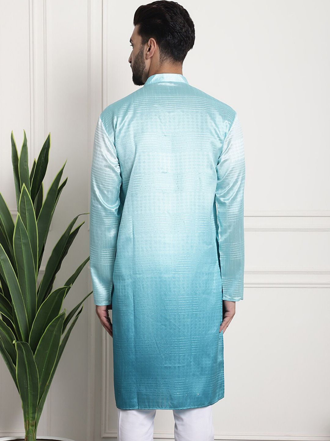 SOJANYA Kurta Lurus Tenunan Etnik Cotton Silk