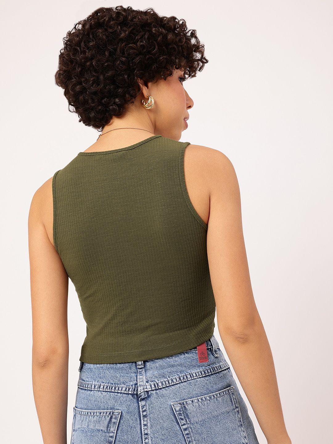 DressBerry Chill & Thrill Twisted Ribbed Crop Top