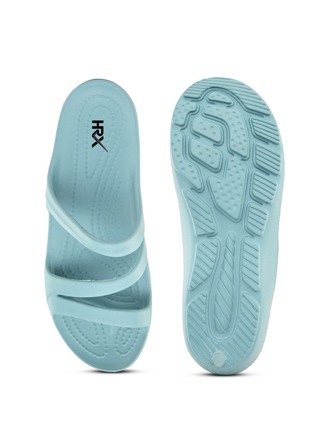 HRX by Hrithik Roshan Women Blue Textured Sliders