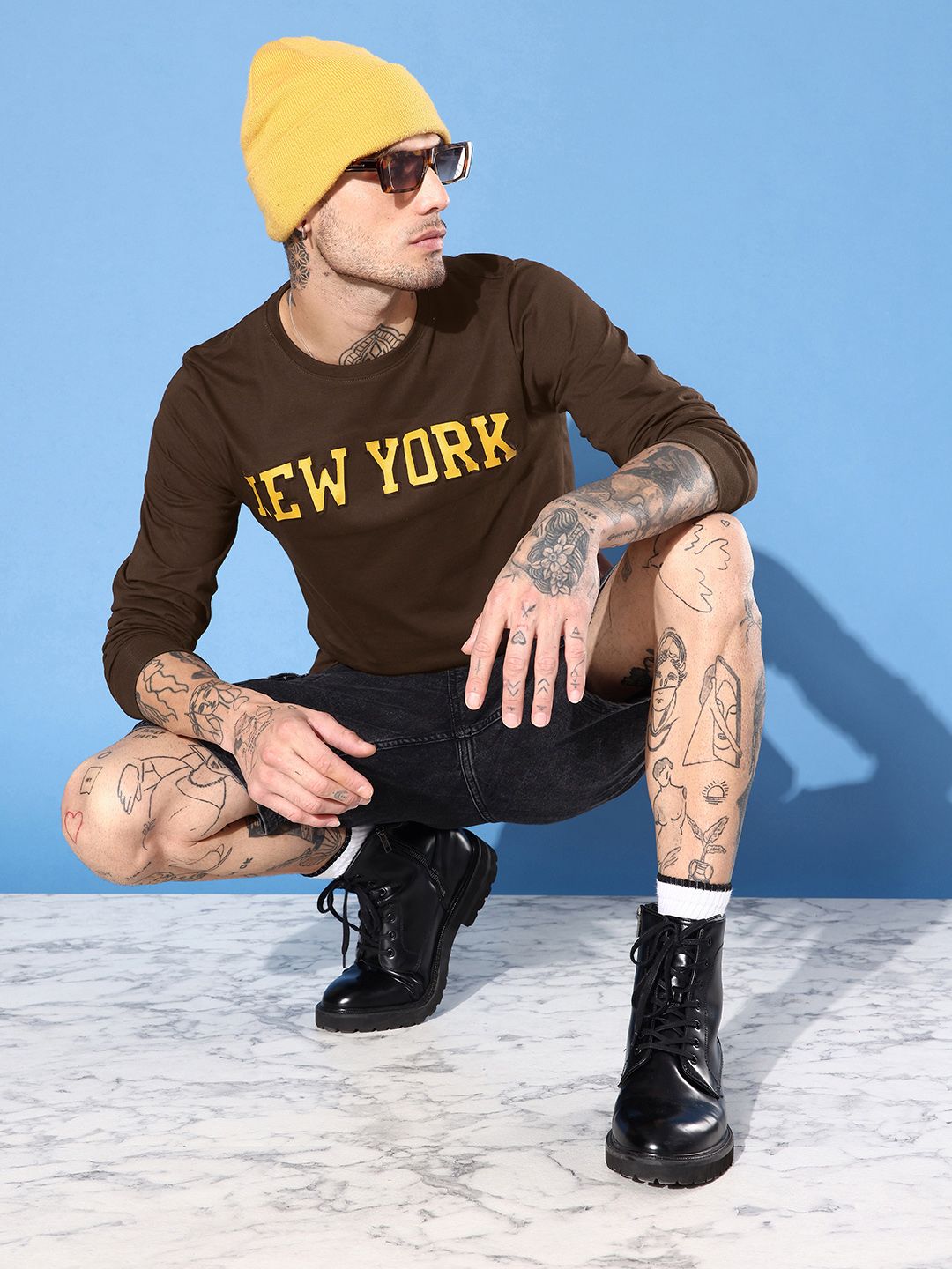DILLINGER Men Typography Printed Regular Fit T-shirt