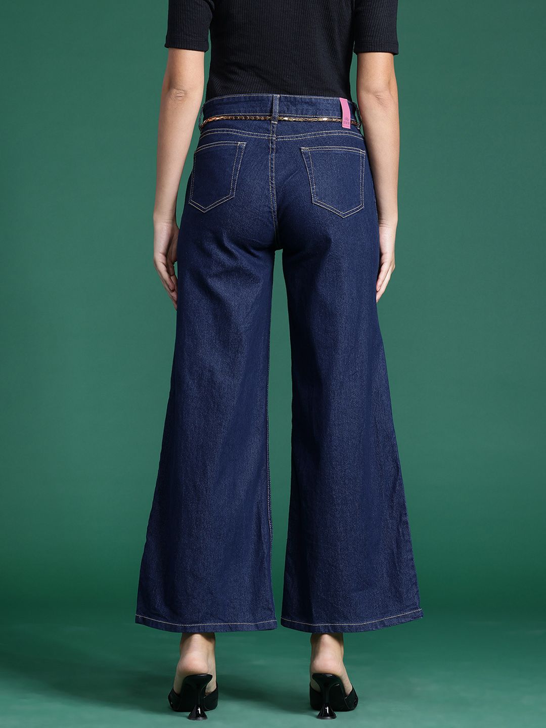 DressBerry Women Wide Leg Stretchable Jeans