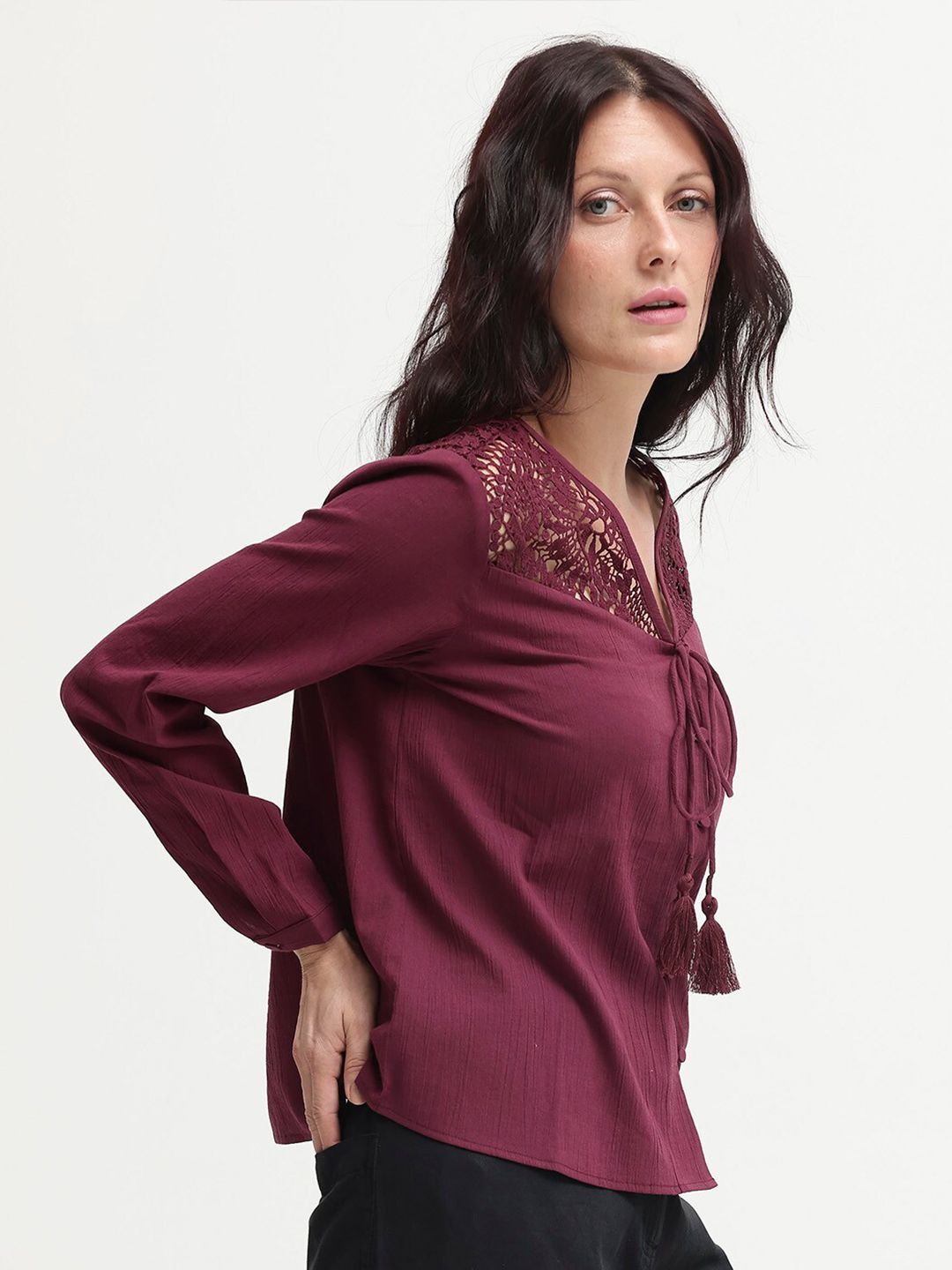 RAREISM Cotton Styled Back Top