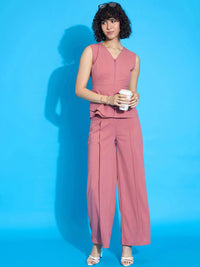 SASSAFRAS worklyf Women Straight Fit High-Rise Trousers