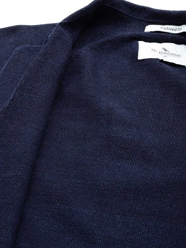 Mr Bowerbird Tailored Fit Lightweight Knitted Single-Breasted Casual Blazer