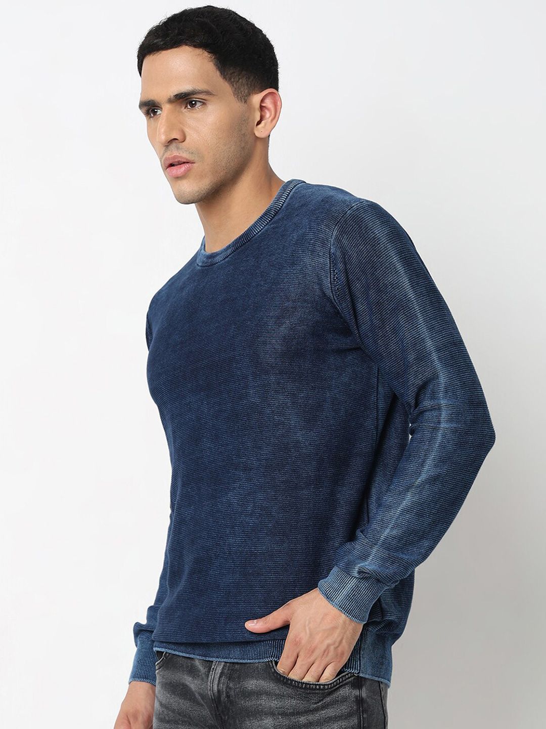 SPYKAR Round Neck Cotton Pullover Sweater