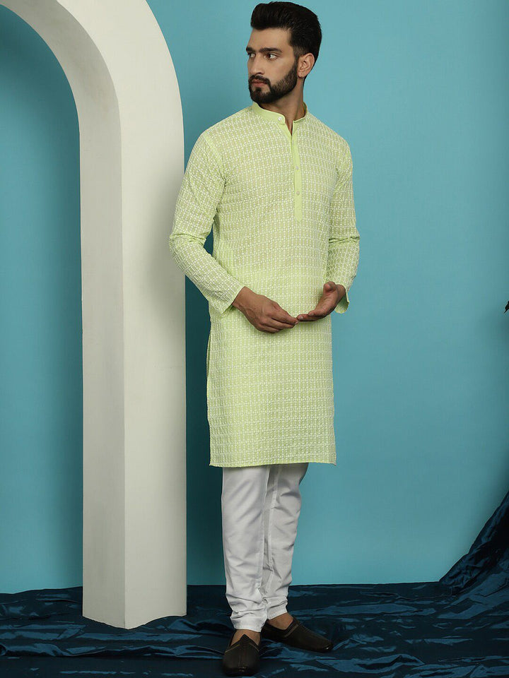 SOJANYA Embroidered Pure Cotton Kurta with Pyjama Set