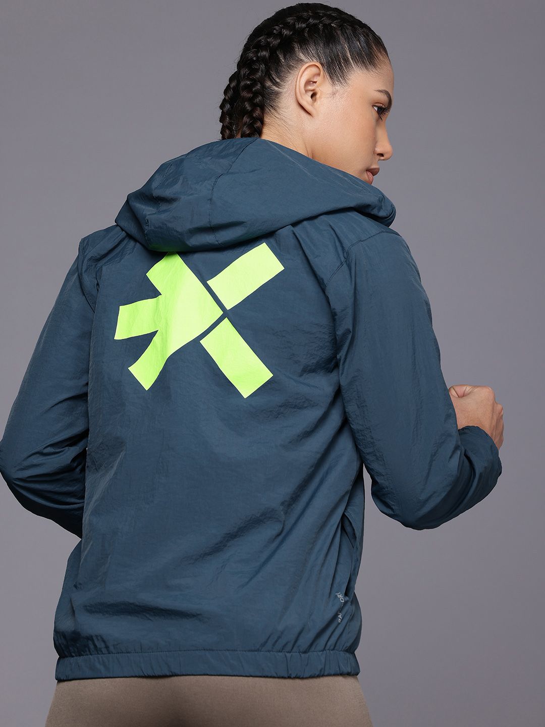 HRX by Hrithik Roshan Printed Rapid-Dry Hooded Jacket