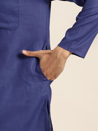 Anug by SOJANYA Men Blue Solid Kurta