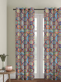 Cortina Multicoloured Single Printed Door Curtain