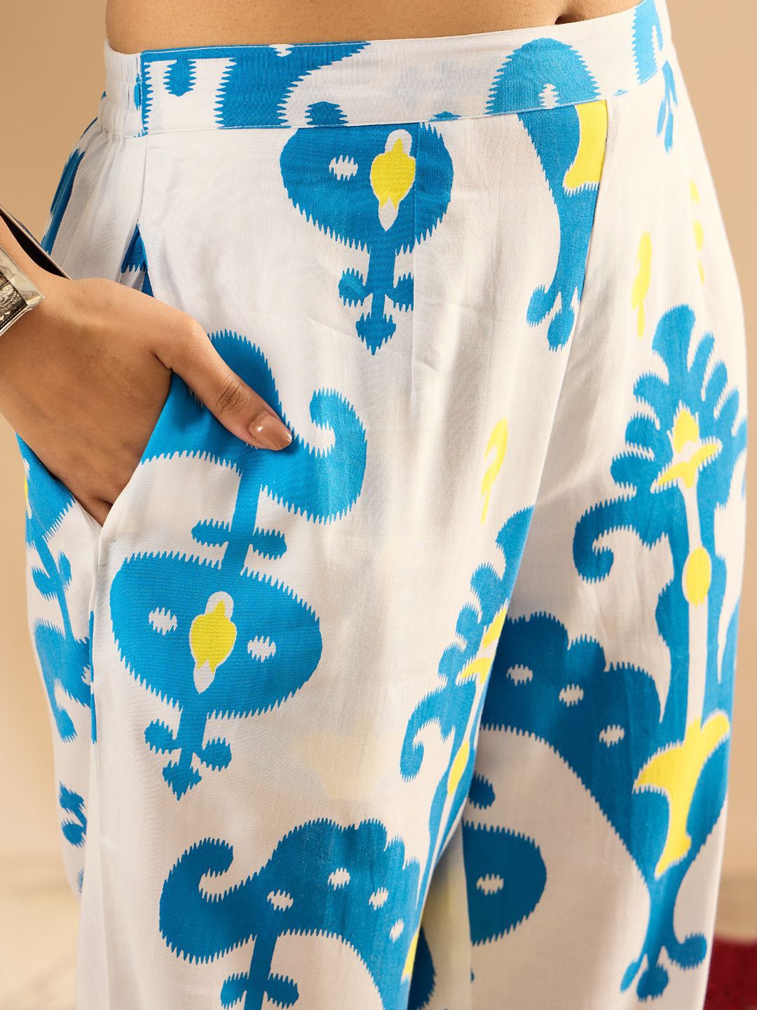 Indo Era Women Printed Regular Kurta with Trousers