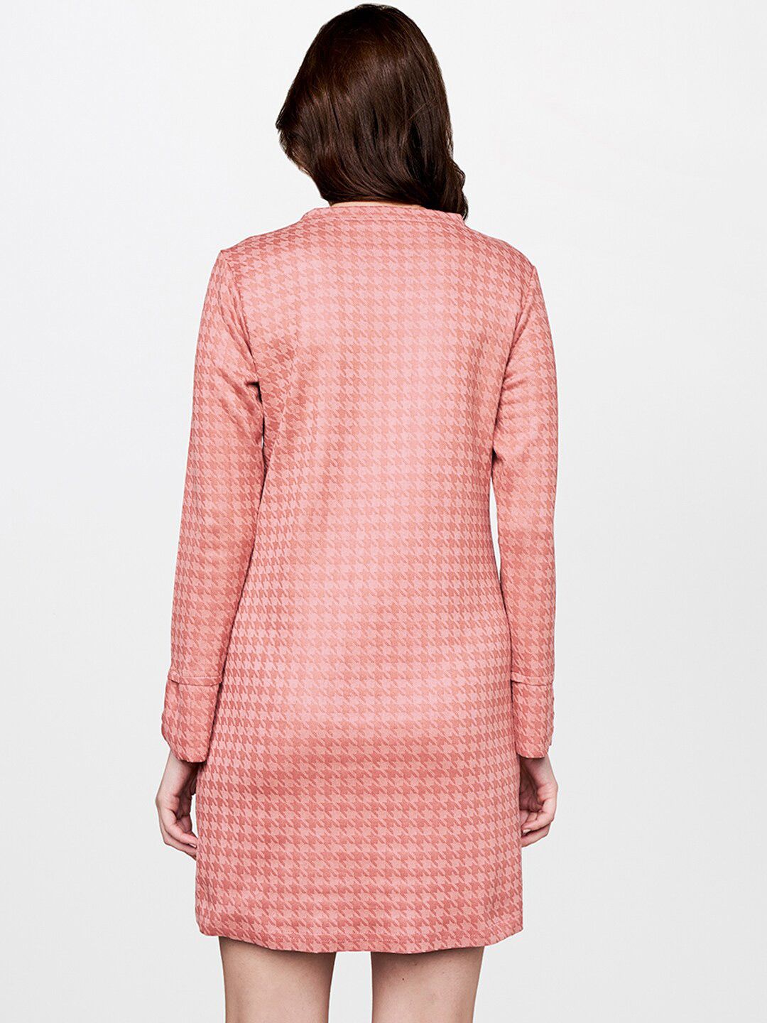 AND Pink Checked A-Line Dress
