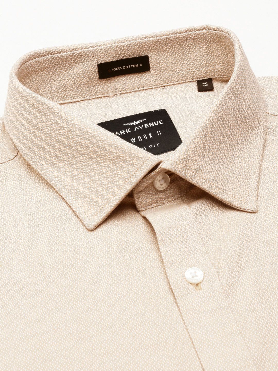 Park Avenue Men Pure Cotton Textured Slim Fit Formal Shirt