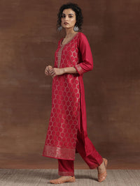 Libas Sequinned Embellished Scoop Neck Straight Kurta With Trousers And Dupatta