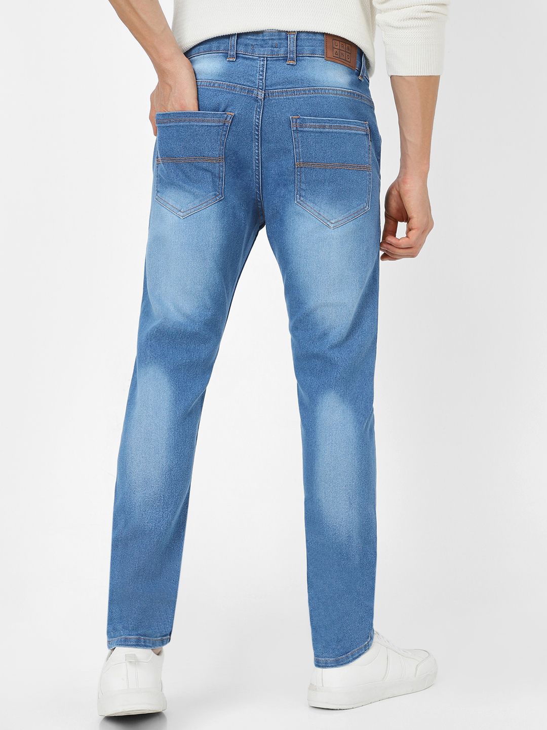 Urbano Fashion Men Blue Slim Fit Mid-Rise Clean Look Stretchable Jeans