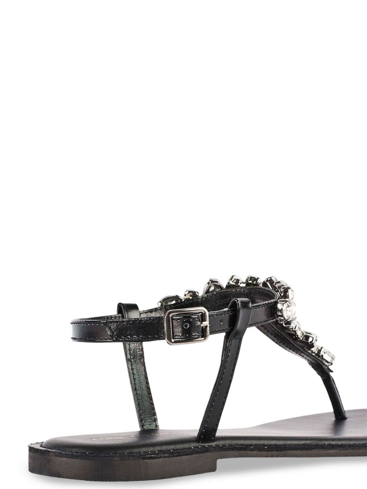 Lino Perros Women Embellished Open Toe T-Strap Flats