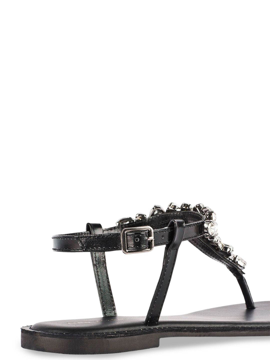 Lino Perros Women Embellished Open Toe T-Strap Flats
