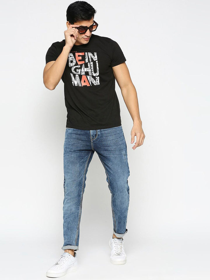 Being Human Men Clean Look Mid Rise Heavy Fade Jeans