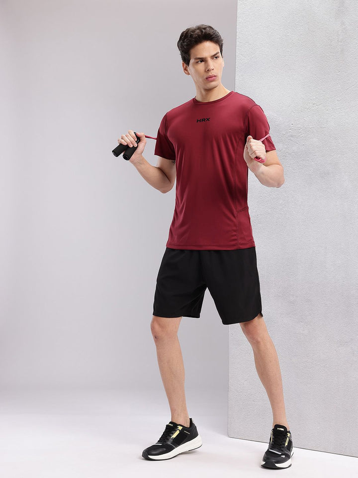 HRX by Hrithik Roshan Men Geometric Printed Rapid-Dry Training T-shirt