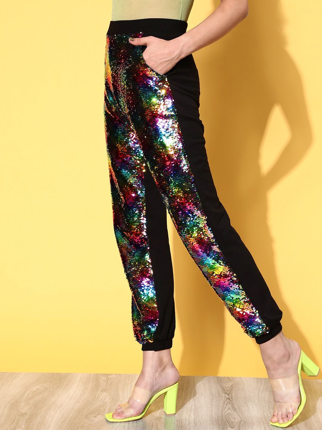 SASSAFRAS Women Black Embellished Co-Ords