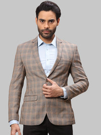 Park Avenue Men Checked Single Breasted Super Slim-Fit Blazers