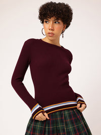 DressBerry Pure Acrylic Ribbed Pullover