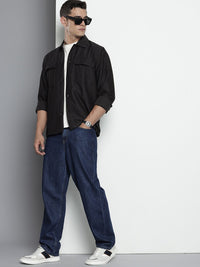 The Indian Garage Co Self Design Textured Casual Shirt