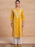 Rumah Wanita Chikankari Sulam Kurta Chikankari
