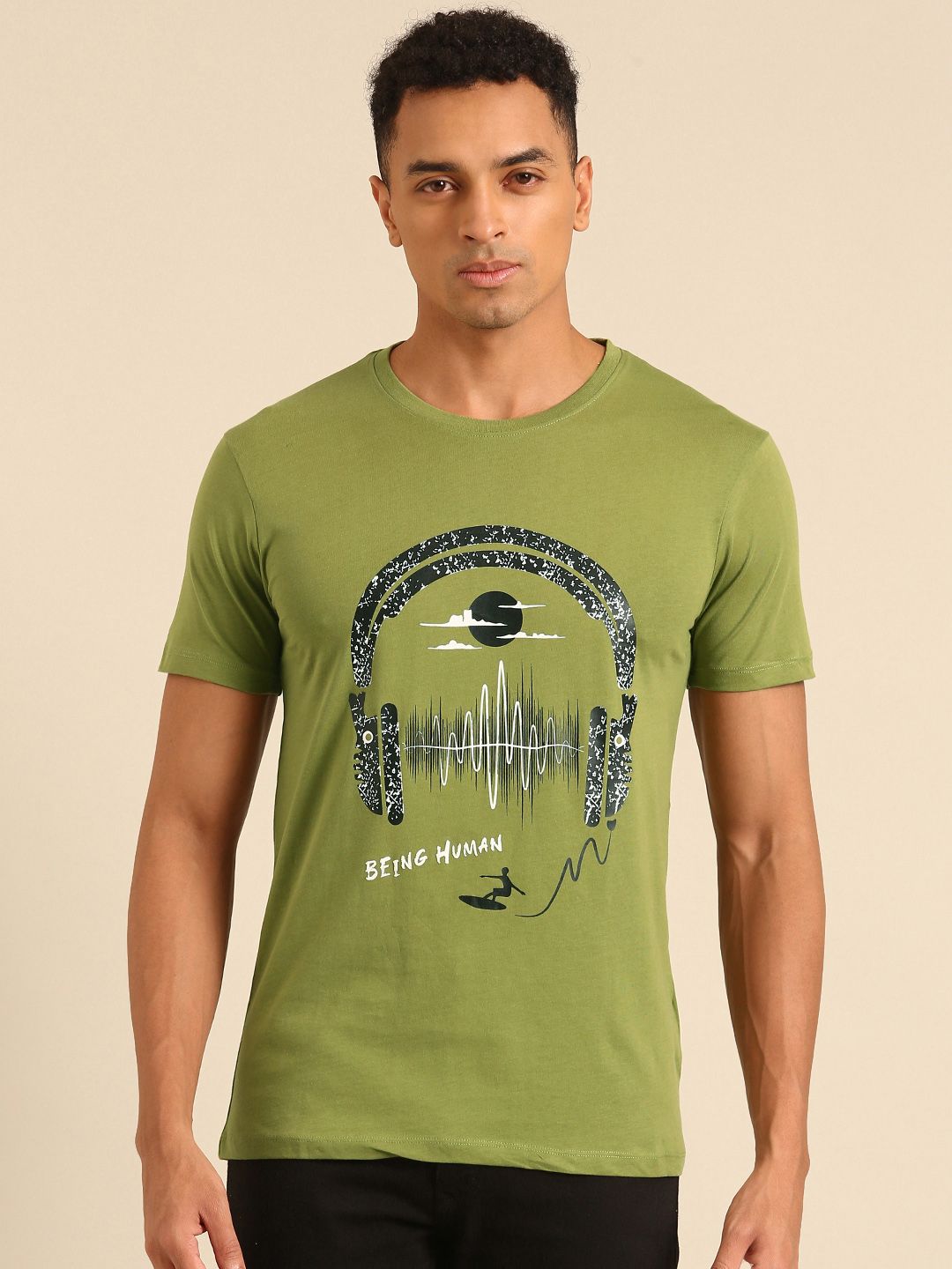 Being Human Printed Pure Cotton T-shirt